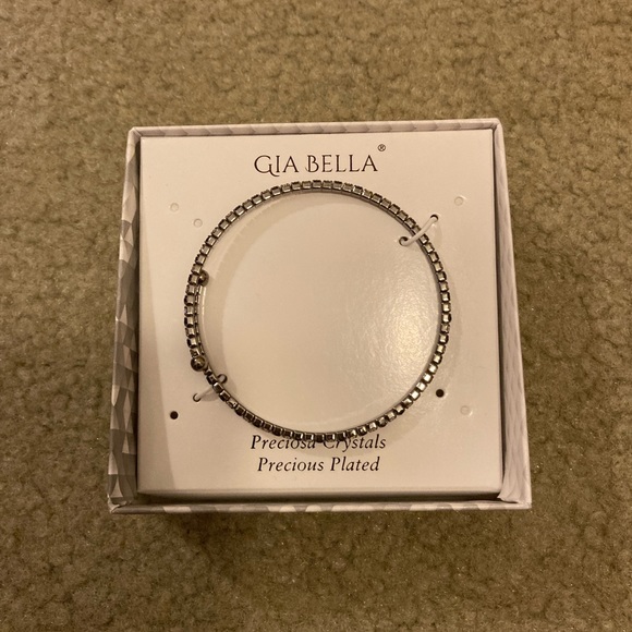 GIA BELLA 14KT Gold Plated Swarovski Crystal Adjustable Bracelet